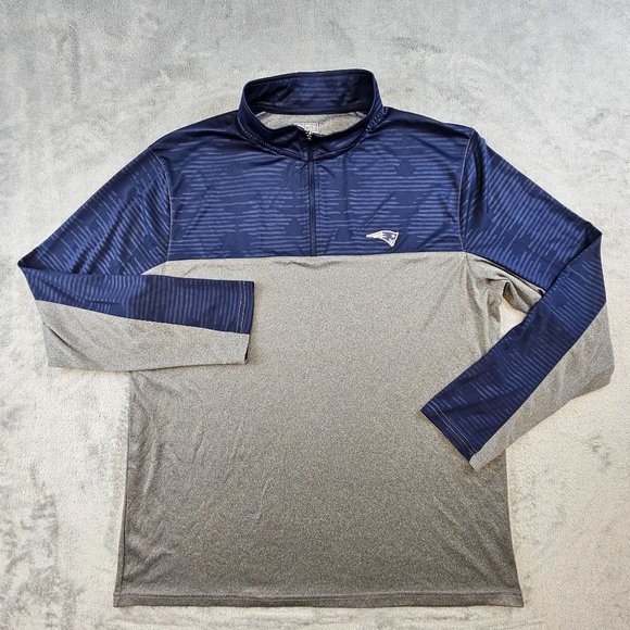 New England Patriots Shirt Men's XL Color Block 1/4‎ Zip NFL Pro Line Fanatics - Picture 1 of 8